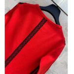 Louis Vuitton LV Women Sporty Mesh Accent Dress Bright Red Black Regular Fit - Image 6