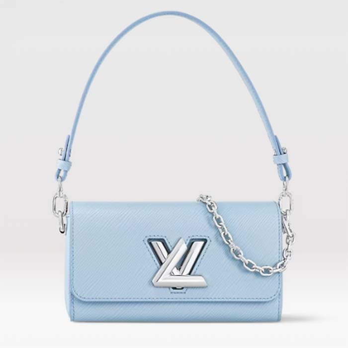 Louis Vuitton LV Women Twist West Candy Blue Epi Grained Cowhide Leather M24566