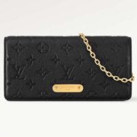 Louis Vuitton LV Women Wallet On Chain Lily Black Monogram Empreinte Embossed Supple Grained Cowhide Leather (7)