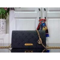 Louis Vuitton LV Women Wallet On Chain Lily Black Monogram Empreinte Embossed Supple Grained Cowhide Leather (7)