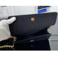 Louis Vuitton LV Women Wallet On Chain Lily Black Monogram Empreinte Embossed Supple Grained Cowhide Leather (7)