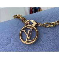 Louis Vuitton LV Women Wallet On Chain Lily Blue Hour Monogram Empreinte Embossed Supple Grained Cowhide Leather (1)