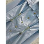 Louis Vuitton LV Women Zipper Waist Shirt Dress Coton Ice Blue Regular Fit - Imagen 5