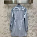 Louis Vuitton LV Women Zipper Waist Shirt Dress Coton Ice Blue Regular Fit - Imagen 3