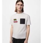 Louis Vuitton Men Hybrid Cotton T-Shirt Regular Fit LV Silk Label Milky White Cotton - Image 11