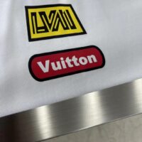 Louis Vuitton Men Hybrid Cotton T-Shirt Regular Fit LV Silk Label Milky White Cotton (8)