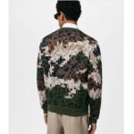 Louis Vuitton Men LV Damier Cotton Jacquard Pullover Regular Fit Allover Damoflage Multicolor - immagine 13