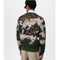 Louis Vuitton Men LV Damier Cotton Jacquard Pullover Regular Fit Allover Damoflage Multicolor (9)