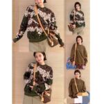 Louis Vuitton Women LV Damier Cotton Jacquard Pullover Regular Fit Allover Damoflage Multicolor – Image 11