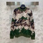 Louis Vuitton Men LV Damier Cotton Jacquard Pullover Regular Fit Allover Damoflage Multicolor - immagine 2