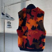 Louis Vuitton Men LV Reversible Fleece Gilet Regular Fit Zip Closure Multicolor (4)