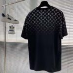 Louis Vuitton Men LV SKI Monogram Gradient Cotton T-Shirt Regular Fit Ribbed Neck Black – Image 3