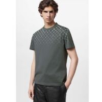 Louis Vuitton Men LV SKI Monogram Gradient Cotton T-Shirt Regular Fit Ribbed Neck Volcanic Ash (5)