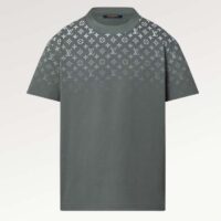 Louis Vuitton Men LV SKI Monogram Gradient Cotton T-Shirt Regular Fit Ribbed Neck Volcanic Ash (5)