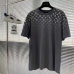 Louis Vuitton Men LV SKI Monogram Gradient Cotton T-Shirt Regular Fit Ribbed Neck Volcanic Ash - Image 2