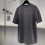Louis Vuitton Men LV SKI Monogram Gradient Cotton T-Shirt Regular Fit Ribbed Neck Volcanic Ash - Image 3