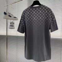 Louis Vuitton Men LV SKI Monogram Gradient Cotton T-Shirt Regular Fit Ribbed Neck Volcanic Ash (5)