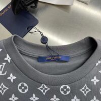 Louis Vuitton Men LV SKI Monogram Gradient Cotton T-Shirt Regular Fit Ribbed Neck Volcanic Ash (5)