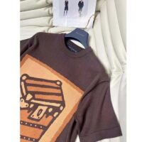 Louis Vuitton Men LV Short-Sleeved Cotton Intarsia Crewneck Staple Fit Ribbed Collar Compact Knit (4)