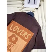 Louis Vuitton Men LV Short-Sleeved Cotton Intarsia Crewneck Staple Fit Ribbed Collar Compact Knit (4)