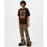 Louis Vuitton Men LV Short-Sleeved Cotton Intarsia Crewneck Staple Fit Ribbed Collar Compact Knit - Image 12