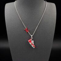 Louis Vuitton Men LV Trainer Necklace-Red (1)