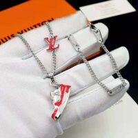 Louis Vuitton Men LV Trainer Necklace-Red (1)