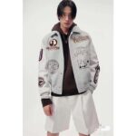 Louis Vuitton Men LV Varsity Leather Blouson Cropped Fit Epi Leather Sleeves Shirt Collar Cotton Wool - Imagen 12