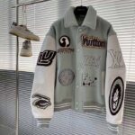 Louis Vuitton Men LV Varsity Leather Blouson Cropped Fit Epi Leather Sleeves Shirt Collar Cotton Wool - Imagen 2