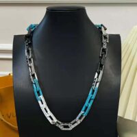 Louis Vuitton Men Monogram Chain Necklace (1)