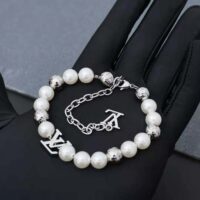Louis Vuitton Men Monogram Pearls Bracelet (1)