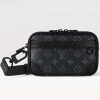 Louis Vuitton Unisex LV Alpha Wearable Wallet Monogram Eclipse Coated Canvas Cowhide Leather Black (5)