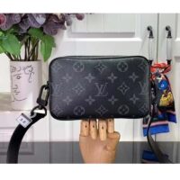 Louis Vuitton Unisex LV Alpha Wearable Wallet Monogram Eclipse Coated Canvas Cowhide Leather Black (5)