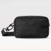 Louis Vuitton Unisex LV Alpha Wearable Wallet Monogram Shadow Cowhide Leather Black (9)