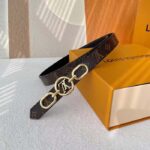 Louis Vuitton Unisex LV Circle Prime 20 MM Reversible Belt Black Calf Leather Verso Side - Image 5
