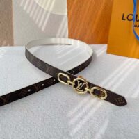 Louis Vuitton Unisex LV Circle Prime 20 MM Reversible Belt Cream Color Calf Leather Verso Side (1)