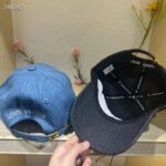Louis Vuitton Unisex LV Denim Cap Navy Blue Cotton Embroidered LV Fall Signature - Image 6