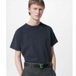 Louis Vuitton Unisex LV Line 40 MM Reversible Belt Green Monogram Eclipse Reverse Coated Canvas Calf Leather - Imagen 11