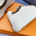 Louis Vuitton Unisex LV Trainer Sneaker White Calf Leather Patent Monogram Canvas - Image 10