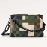 Louis Vuitton Unisex Mini Soft Trunk Green Damoflage Coated Canvas Leather Textile Lining (1)