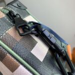 Louis Vuitton Unisex Mini Soft Trunk Green Damoflage Coated Canvas Leather Textile Lining - Image 9