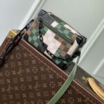 Louis Vuitton Unisex Mini Soft Trunk Green Damoflage Coated Canvas Leather Textile Lining - Image 2
