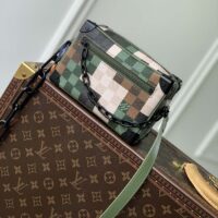 Louis Vuitton Unisex Mini Soft Trunk Green Damoflage Coated Canvas Leather Textile Lining (1)