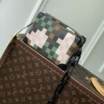 Louis Vuitton Unisex Mini Soft Trunk Green Damoflage Coated Canvas Leather Textile Lining - Image 3
