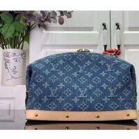 Louis Vuitton Unisex Pochette Cosmétique GM Bleu Denim Blue Monogram Global Organic Textile-Certified Cotton Canvas (9)