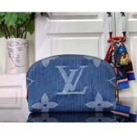 Louis Vuitton Unisex Pochette Cosmétique PM Bleu Denim Blue Monogram Global Organic Textile-Certified Cotton Canvas (2)