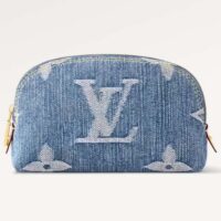 Louis Vuitton Unisex Pochette Cosmétique PM Bleu Denim Blue Monogram Global Organic Textile-Certified Cotton Canvas (2)