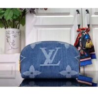 Louis Vuitton Unisex Pochette Cosmétique PM Bleu Denim Blue Monogram Global Organic Textile-Certified Cotton Canvas (2)