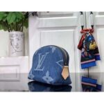 Louis Vuitton Unisex Pochette Cosmétique PM Bleu Denim Blue Monogram Global Organic Textile-Certified Cotton Canvas – Image 3