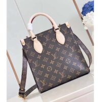 Louis Vuitton Unisex Sac Plat BB Handbag Brown Monogram Coated Canvas Textile Lining (2)